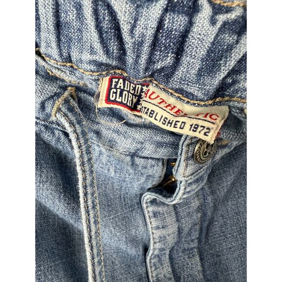 Faded Glory Denim Jean Midi Skirt 14 Blue Straight Modest Boho Cottage (Spots) - Picture 2 of 7